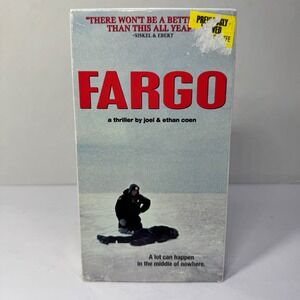 Fargo VHS 1996 Coen Brothers Blockbuster Video Rental Frances McDormand Vintage